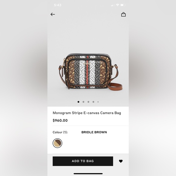 Burberry Monogram Stripe E-Canvas Camera Bag and Custom Belt Strap Rare NWOT - Picture 3 of 16